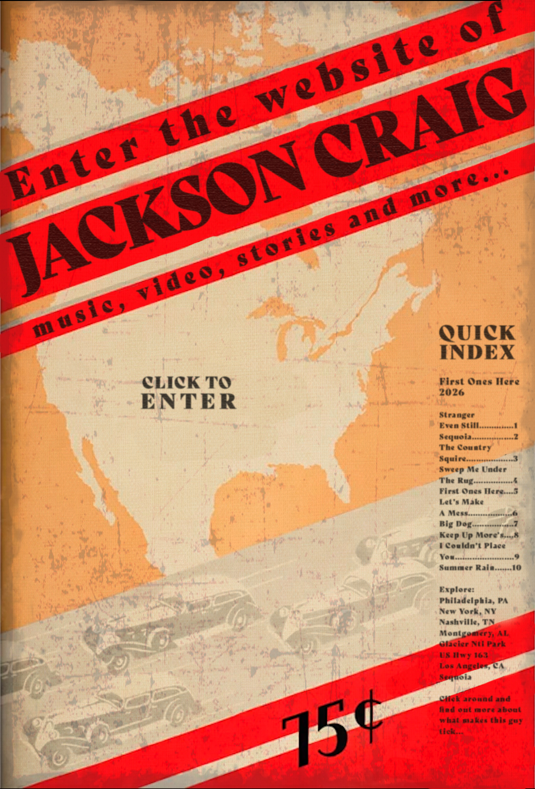 Jackson Craig — First Ones Here. Click to enter.